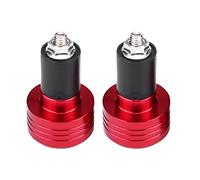 Extremos del manillar Par de 22 mm Universal Aluminio Empuñadura de motocicleta Extremos del manillar Enchufe de equilibrio de peso(rojo) for embout de guidon moto aprilia,contrapesos manillar pcx,con