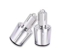 Extremos del Manillar para Suzuki Burgman 650 400 125 200 250 AN650 AN400 AN125 AN200 Manillar Puños Tapas Tapones De Extremo De Manillar(Silver)