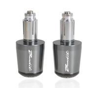 Extremos del Manillar para Suzuki GSF 250 600 600S 650 650S 650N 1200 1250 para Bandit Puños De Manillar 7/8" 22 Mm para Motocicleta, Repuesto Tapa(Grey)