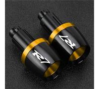 Extremos del Manillar para Yamaha YZFR7 YZF-R7 YZF R7 2021 2022 2023 2024 Tapa De Manillar Universal para Motocicleta, Tapón Deslizante Contrapeso(Gold)