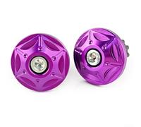 Extremos Manillar Motocicleta Aleación 2 Unidades Extremos Manillar(Purple) | ergonómico, acabado , para montaje, protección extremos, compatible para honda Suzuki