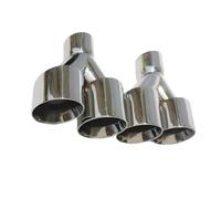 Extremos tubo escape coche 1 par de tubos de escape universales de acero inoxidable 304 dobles de 63 mm/89 mm coche para Benz(73MM IN 89MM OUT)