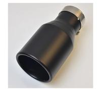 Extremos tubo escape coche 1 Pieza De Accesorios Universales Para Coche Silenciador Brida Rizada Acero Inoxidable Punta Tubo Negro Mate(ID 51 OD 89mm)