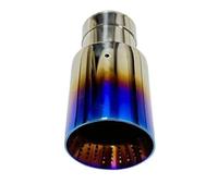 Extremos tubo escape coche 1 Pieza De Silenciador Tubo Escape Acero Inoxidable Con Forma Nido Avispa Azul Tostado Y Boca Trompeta Gran Diámetro Punta de Silenciador(60mm-89mm)