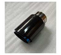 Extremos tubo escape coche 1 Pieza De Terminales Escape Individuales Tubo Azul Silenciador Extremo Trasero Fibra Carbono Brillante Para Universal Punta de Silenciador(ID 83MM-OD 101MM)