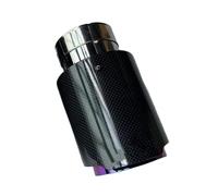 Extremos tubo escape coche 1 Pieza De Terminales Escape Individuales Tubo Morado Silenciador Extremo Trasero Fibra Carbono Brillante Para Universal Punta de Silenciador(ID 67MM-OD 101MM)