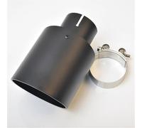 Extremos tubo escape coche 1 Pieza De Tubo Escape Recortado Para Automóvil Cubierta Aluminio Negro Mate Punta Garganta de Cola(73-105mm)