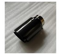Extremos tubo escape coche 1 Pieza Terminales Escape Individuales Tubo Negro Silenciador Extremo Trasero Fibra Carbono Brillante Para Universal Punta de Silenciador(86MM IN 114MM OUT)