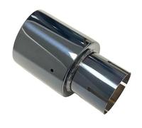 Extremos tubo escape coche 1 Uds Tubo De Escape Acero Inoxidable Titanio Negro Salida Bocina Garganta Gran Diámetro 89mm 101mm 114mm Tamaño Punta de Silenciador(60mm-101mm)