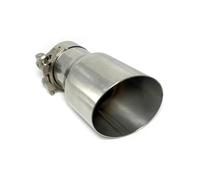 Extremos tubo escape coche 1 Uds. Tubo De Escape Universal Acero Inoxidable Silenciador Soldado Punta de Silenciador(67MM IN-101MM OUT)