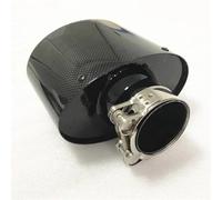 Extremos tubo escape coche 1 Uds Tubo Escape Coche Negro Modificado Gran Tamaño 150mm Boquilla Diámetro Fibra Carbono Ovalada Brillante Punta de Silenciador(LD 66mm -OD 150mm)