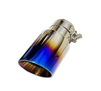 Extremos tubo escape coche 1 Uds Tubo Escape Silenciador Garganta Cola Acero Inoxidable Nido Avispas Azul Tostado Boca Trompeta De Gran Diámetro Punta de Silenciador(57mm-89mm)