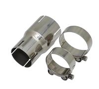 Extremos tubo escape coche Adaptador Reductor Tubo Escape Acero Inoxidable Silenciador De Para Motocicleta Soldado Universal Punta de Silenciador(I.D 77MM-57MM)