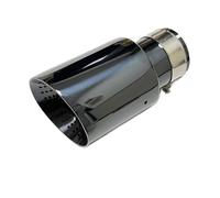 Extremos tubo escape coche Boquilla Escape Acero Inoxidable Titanio Negro Gran Diámetro 101 Mm 114 Cola Perforación Silenciador Coche Abierta Punta de Silenciador(77mm-101mm)