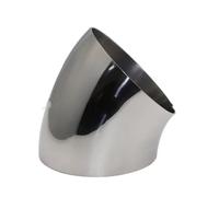Extremos Tubo Escape Coche Codo Universal Acero Inoxidable 45 Grados Para Soldar Tuberías Sanitarias Silenciador Escape Soldado Para Coche Y Motocicleta(89MM-1.5MM)