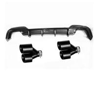 Extremos tubo escape coche Kit De Carrocería Para Serie 3 G20 330i 330li 2020 Difusor Parachoques Trasero + Silenciador Punta Escape(Aspecto de carbono)