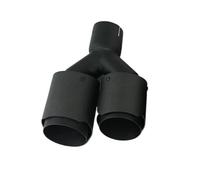 Extremos tubo escape coche Modificación Del Silenciador Tubo Escape DUAL Universal Acero Inoxidable Con Estilo De Fibra Carbono Punta de Silenciador(54-76MM)