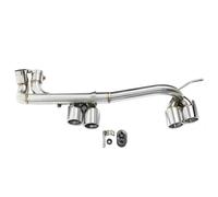Extremos Tubo Escape Coche Para B&MW E90 E92 E93 320i 325i Modificado M3 M4 Parachoques Punta De Escape Silenciadores Sistema De Escape Tubo De Escape De Cuatro Coches Cola Tubo Escape(Silver A)