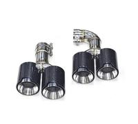 Extremos Tubo Escape Coche Para B&MW X3 G01 2018-2021 Modificado X3M Parachoques Sistema Escape Boquilla Silenciador Punta Tubo De Escape Punta De Escape Cuádruple Coche Cola Tubo Escape(A Carbon Fibe