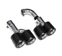 Extremos Tubo Escape Coche Para B&MW X3 G01 X4 G02 2022+ Modificado X3M X4M Quad Punta Escape Parachoques Sistema Escape Boquilla Punta Silenciador Tubo De Escape Cola Tubo Escape(Carbon Fiber B)
