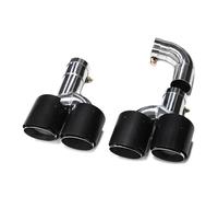Extremos Tubo Escape Coche Para B&MW X3 G01 X4 G02 2022+ Modificado X3M X4M Quad Punta Escape Parachoques Sistema Escape Boquilla Punta Silenciador Tubo De Escape Cola Tubo Escape(Carbon Fiber C)