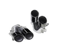 Extremos Tubo Escape Coche Para Mercedes Para Benz Clase A W177 A35 A200 A180 Actualización A45 Punta De Escape Cuádruple Parachoques Trasero Silenciador Sistema De Escape Cola Tubo Escape(Black A)