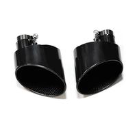 Extremos tubo escape coche Punta De Escape Ovalada Para A3 A4 A5 A6 A7 Actualización Para RS3 RS4 RS5 RS6 RS7 Boquilla Tubo Silenciador(Black A)