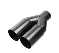 Extremos tubo escape coche Punta escape una sola capa acero inoxidable entrada 63mm corte recto salida 76mm silenciador extremo tubo escape(H0EQ20111)