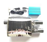 Extremos tubo escape coche Tubo De Escape Control Válvula Vacío Silenciador Inoxidable Universal 51 60 63 70 76 Mm Remoto Punta de Silenciador(76+pump)