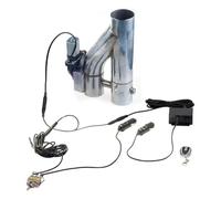 Extremos tubo escape coche Tubo De Escape Eléctrico En Y Válvula Doble Encendido/apagado Con Controlador Kit Corte Acero Inoxidable 304 Punta de Silenciador(3.0 Inch type3)