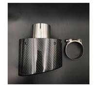 Extremos tubo escape coche Tubo De Escape Fibra Carbono Brillante Ovalado Dos Colores Gran Tamaño Y 150 Mm Diámetro Punta de Silenciador(48 IN -150 OUT B)