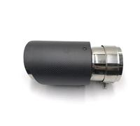 Extremos tubo escape coche Tubo De Escape Silenciador Trasero Coche Individual 1 Pieza Para Punta Universal Fibra Carbono Mate Garganta de Cola(IN 57MM-OUT 89MM)