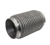 Extremos tubo escape coche Tubo De Escape Telescópico Conexión Flexible Fuelle Malla Acero Conector Silenciador Inoxidable Soldado Universal Punta de Silenciador(63MM-165MM)