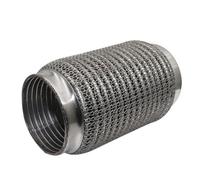 Extremos tubo escape coche Tubo Escape Telescópico Conexión Flexible Fuelle Malla Acero Conector Silenciador Inoxidable Soldado Universal Punta de Silenciador(45MM-120MM)