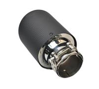 Extremos tubo escape coche Tubo Escape Único Acero Inoxidable Modificado Universal Para Automóvil Punta Silenciador Con Cubierta Negra Mate Garganta de Cola(54-89mm)