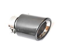 Extremos tubo escape coche Tubo Escape Universal Acero Inoxidable Borde Biselado Rizado Brillante Punta Silenciador Cubierta Fibra De Carbono Completa Garganta de Cola(73-101mm)