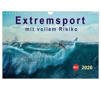 Extremsport - mit vollem Risiko (Wandkalender 2026 DIN A4 quer), CALVENDO Monatskalender: Sport an der Grenze der eigenen Leistungsfähigkeit und der technischen Möglichkeiten.