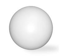Extrumol - Bola Farola Exterior - Globo de Iluminación - Polietileno - Recambio sin Rosca - Blanco (Blanco, 55 cm)