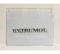 EXTRUMOL | Porta poster/Portafoto/Porta retrato/Porta precios (APAISADO) Modelo "Sandwich" Metacrilato con taladros para colgar 210mmx297mm (DIN A4)