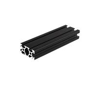 Extrusión de perfil aluminio anodizado con ranura en T, carril lineal longitud 1-800mm for piezas impresora 3D CNC, color negro, 2040, 1 ud(T-300mm)