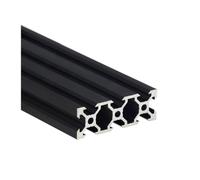 Extrusión de perfil aluminio estándar europeo, carril lineal longitud 100-800mm for impresora 3D CNC, color negro, ranura 2060 V, 1 ud(100mm)