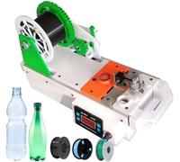 Extrusor de Filamento de Escritorio, Máquina de Filamento 3D, Botella de Plástico a Filamento 1.75mm, Velocidad/Temperatura Ajustables, Pantalla Digital para Creadores Ecológicos(Green-Orange)