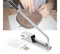 Extrusora de arcilla de pared, de acero inoxidable, tamaño: 99 × 13 × 15 cm, con 4 moldes, para modelado/escultura/construcción manual con rollos, ideal para estudios de cerámica.,A
