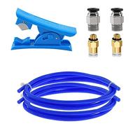 Extrusora MK8 de Metal remota de Larga Distancia Mejorada for Impresora 3D + Resorte de nivelación + Tubo PETG + Kit de Funda de Silicona MK8 for Ender 3 V2 CR10 (Color : 2M Blue Set)