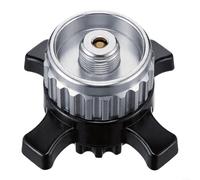 EXTRWORY 1 adaptador europeo de recipiente de gas, para Campingaz para CV fácil para CLIC a EN417 Válvula roscada Estufa Conector de metal de latón, para cocinar al aire libre Plata 42g (Plata)