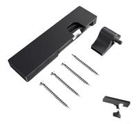 EXTRWORY 1 paquete de cierre hidráulico silencioso amortiguador amortiguador para puertas de seguridad de vidrio de madera uso en la oficina en casa negro 17 x 5,3 x 5 cm (negro derecho)