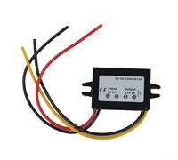 EXTRWORY 1 paquete de convertidor de módulo reductor CC-CC de 15 V-50 V a 12 V 2 A 24 W con protección contra sobrevoltaje para equipos industriales, carcasa de plástico negro