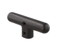 EXTRWORY 1 paquete de mango de empuje para carrito de mano para carretilla de mano, pieza de repuesto de plástico negro de 13 x 5,5 cm, agarre para camping, pesca, compras