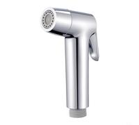 EXTRWORY 1 pistola rociadora de inodoro, boquilla de lavado a presión ajustable, pulverizador portátil, multifunción, boquilla de enjuague para inodoro, ducha para mujer, G1/2 plata, negro diseño de