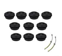 EXTRWORY 10 ojales de goma para tanque de combustible de 2 agujeros de 215 mm, para Toro 51954 51944 51945 51955 51974 51975 cepillo de recortadora kit de sello negro reparación de cortacésped